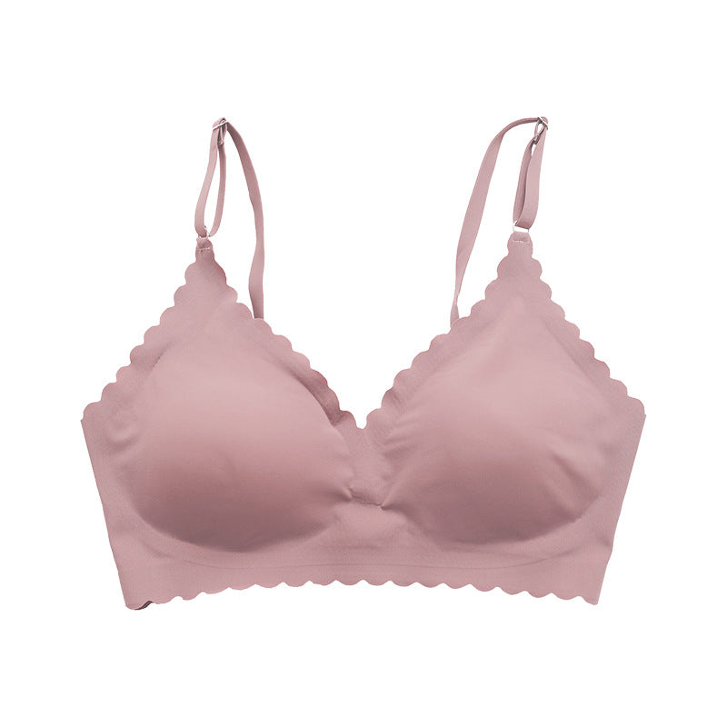 Semicircle Decorative Border Wireless Bra