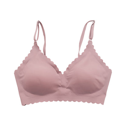 Semicircle Decorative Border Wireless Bra