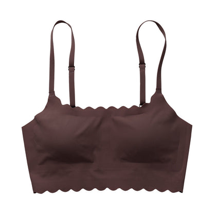 Milk & Coffee Seamless Wireless Bra Brown