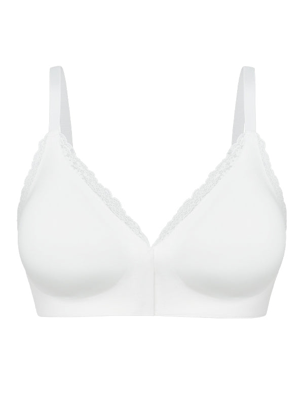 Front-Clasp Push-Up Wireless Seamless Lightweight Lace Bra