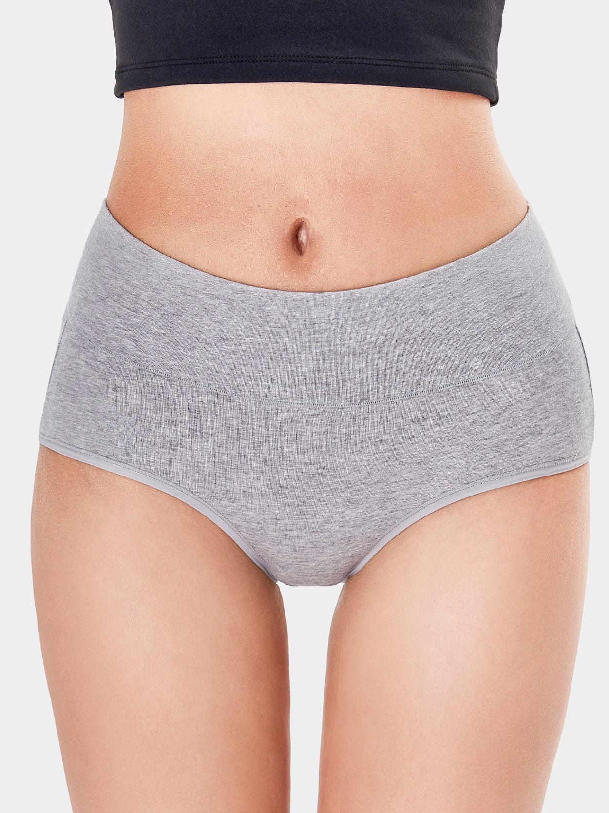 Soft Cotton High-Cut Briefs Breathable Panties