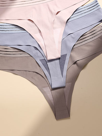 Threadless Ice Silk Thong Panties