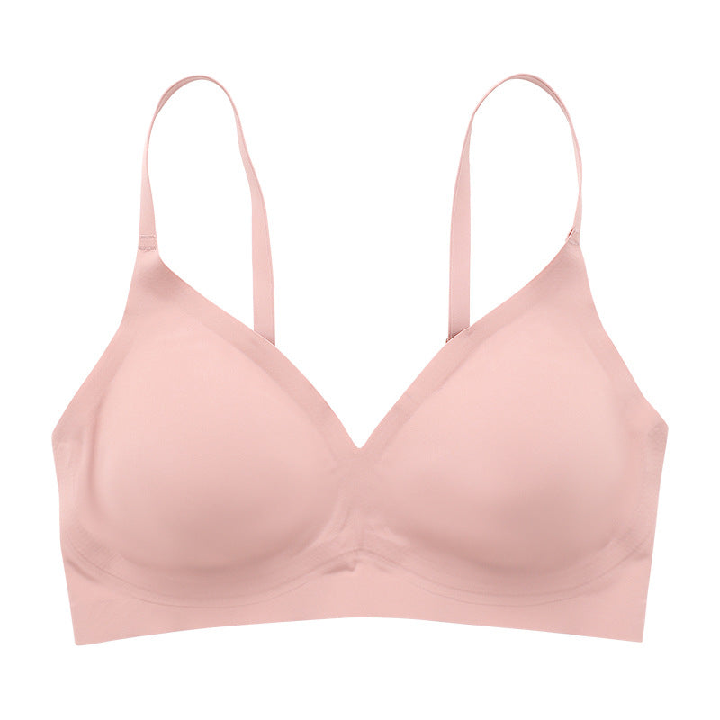 Solid Triangle Seamless Wireless Bra