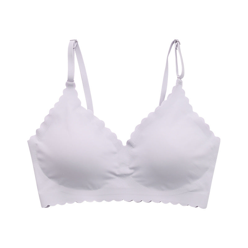 Semicircle Decorative Border Wireless Bra