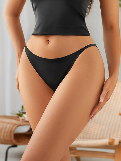 Sexy Spaghetti Strap High Elastic Low Waist No Trace Panties