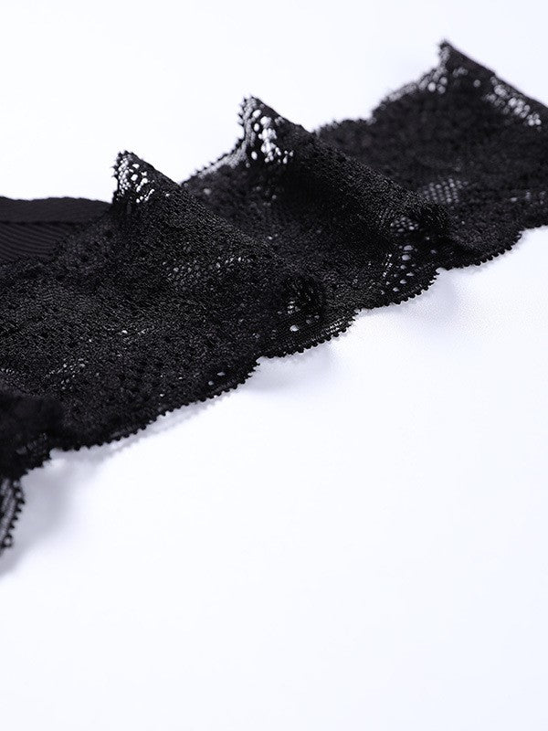 Sexy lace waist patchwork breathable panties